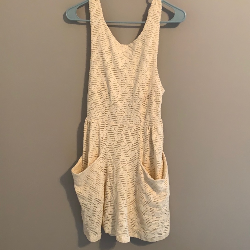 Free People Cream/White Lace Dress - Medium